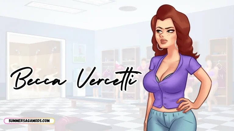 Becca Vercetti Summertime Saga basketball character art
